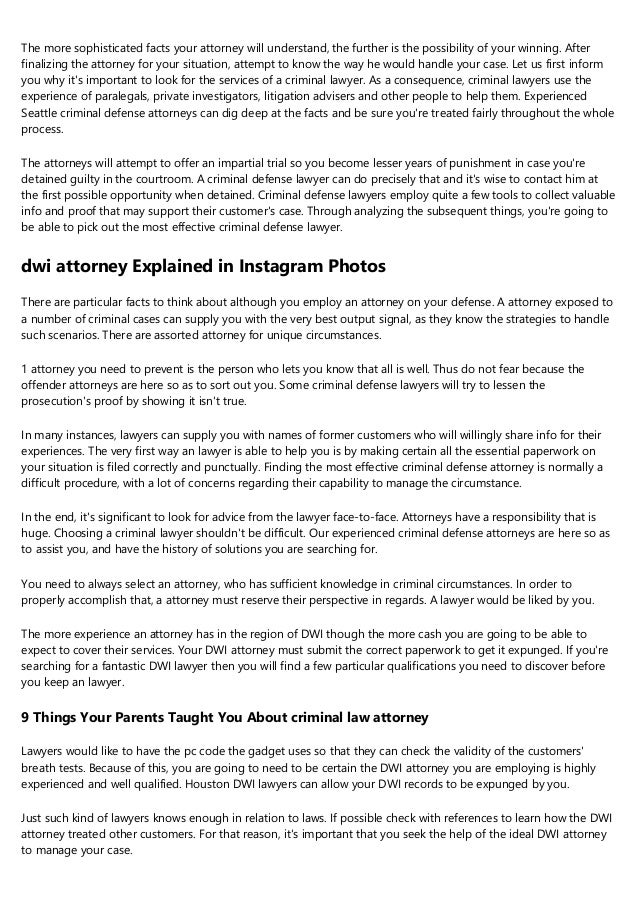 important information on criminal defense lawyer